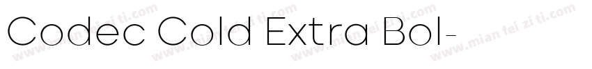 Codec Cold Extra Bol字体转换